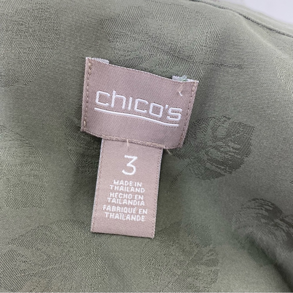 Chico’s Palm Leaf Patterned Button Down Blouse - image 4